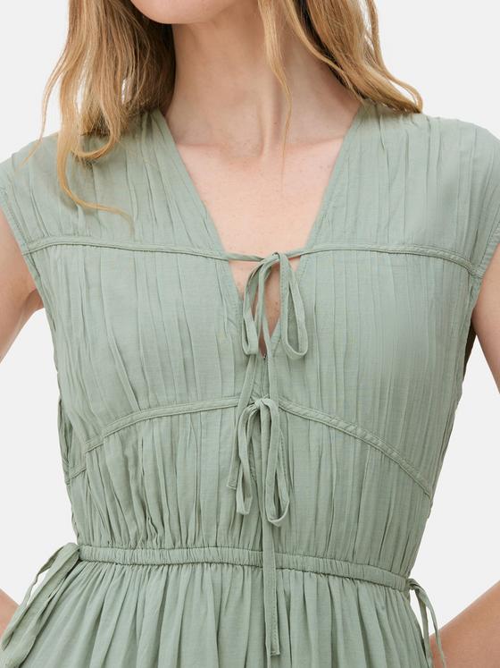 The Edit Tie Front Midi Dress