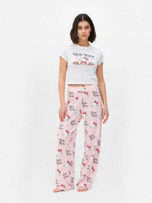 Hello Kitty Wide Leg Pyjama Bottoms