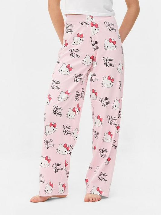 Hello Kitty Wide Leg Pyjama Bottoms