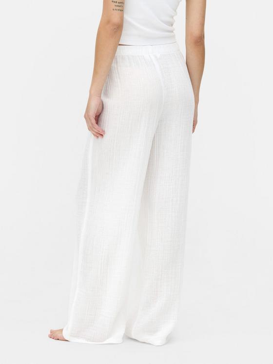 Crinkle Wide Leg Pyjama Bottoms