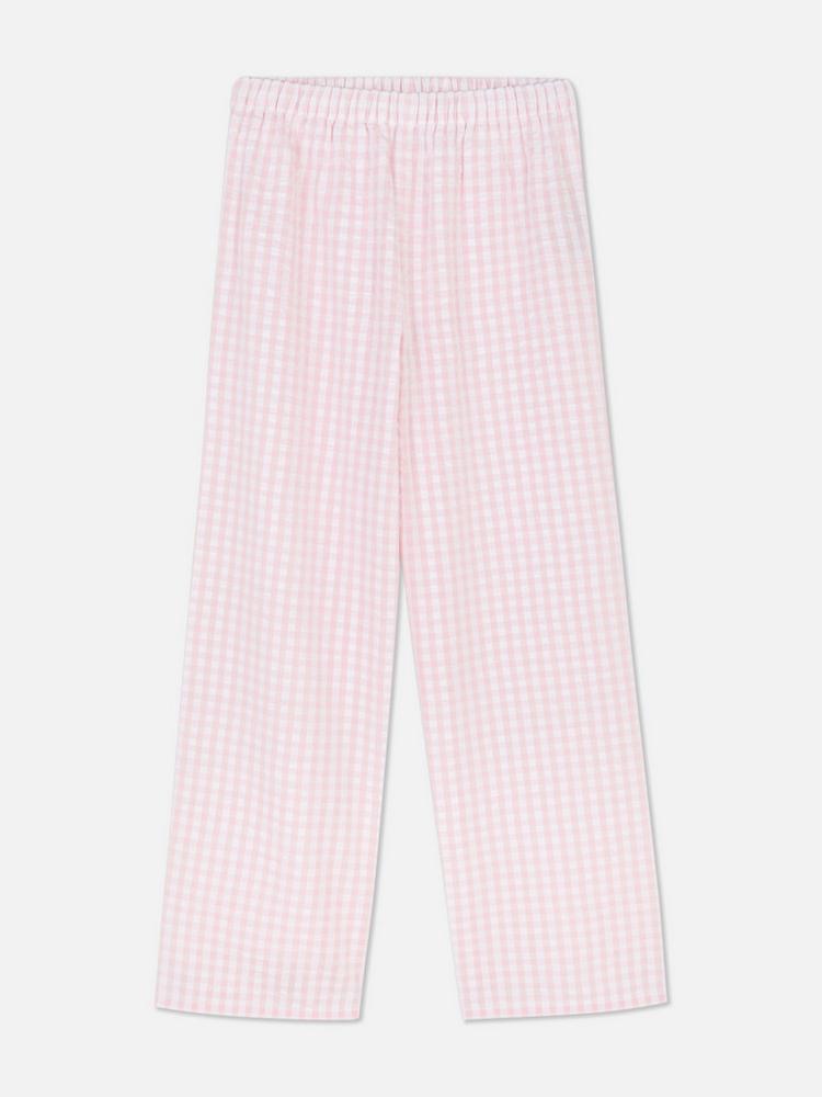 Crinkle Wide Leg Pyjama Bottoms