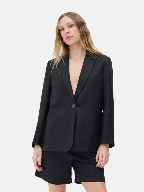 The Edit Single Button Blazer