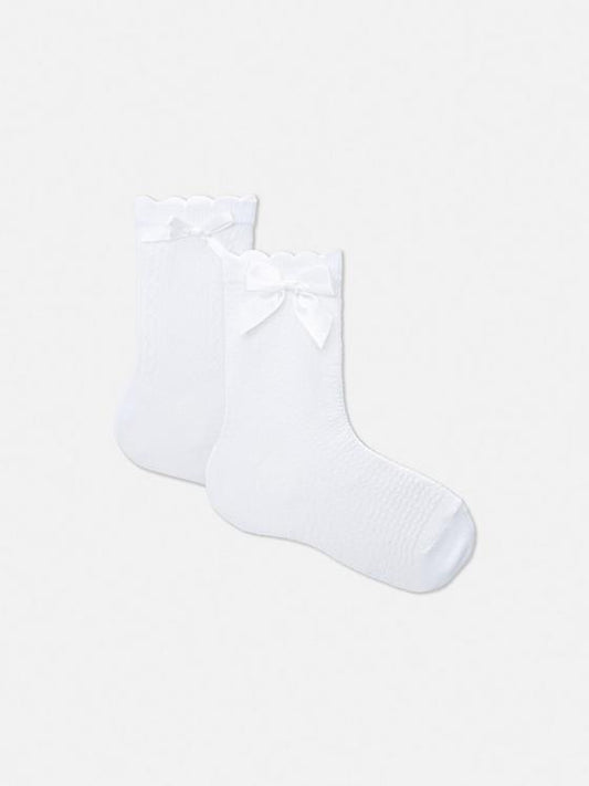 2pk Occasion Bow Ankle Socks