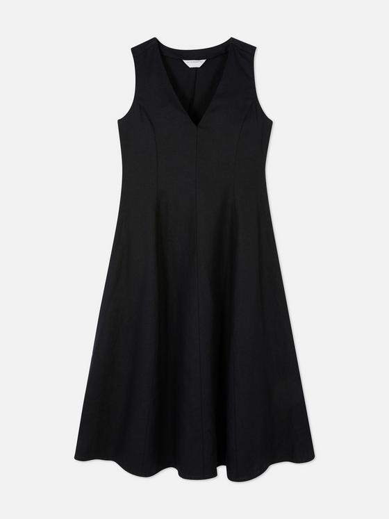 The Edit Sleeveless V-Neck Linen Dress