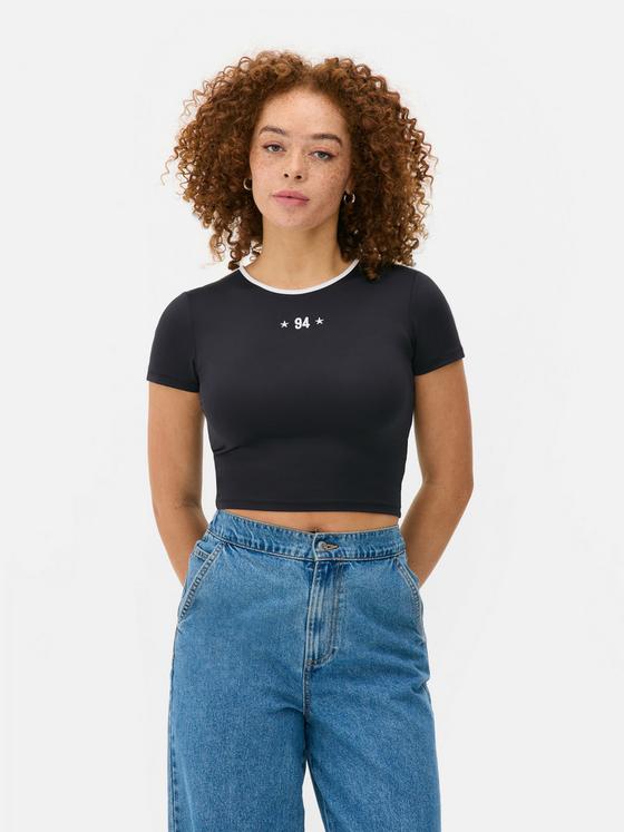 Short Sleeve Printed Baby Tee