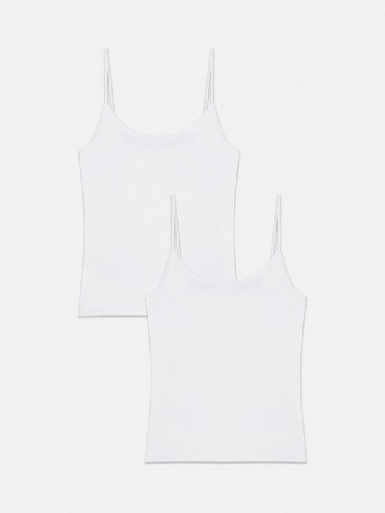 2pk Stretch Cami Vest Top
