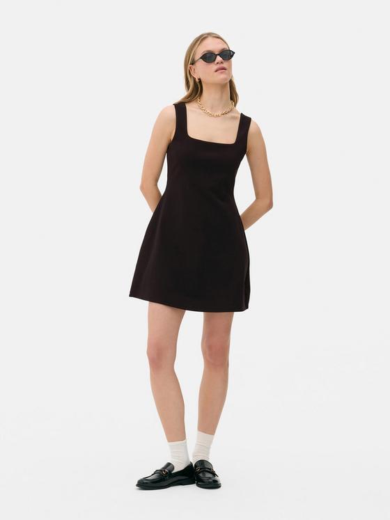 Square Neck Strappy Mini Dress