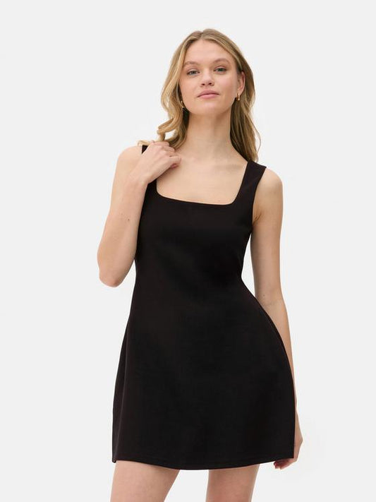 Square Neck Strappy Mini Dress