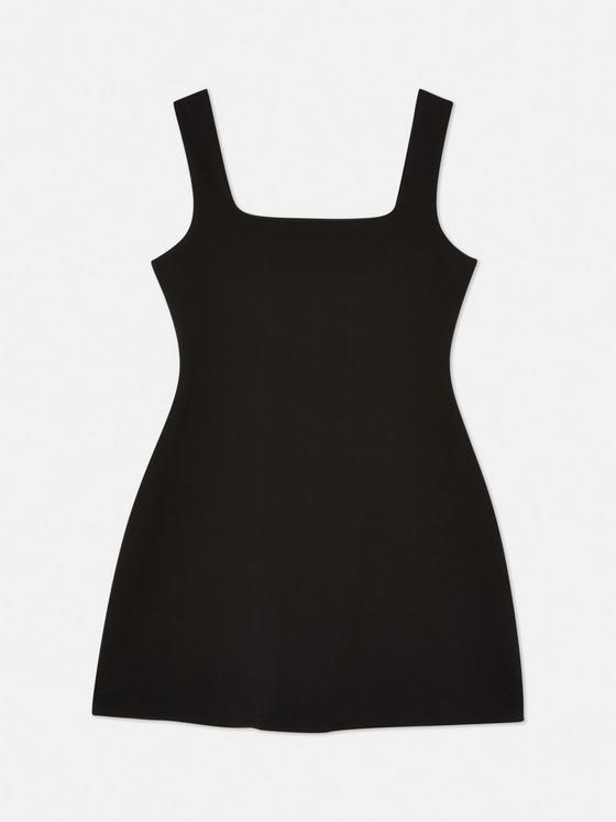 Square Neck Strappy Mini Dress