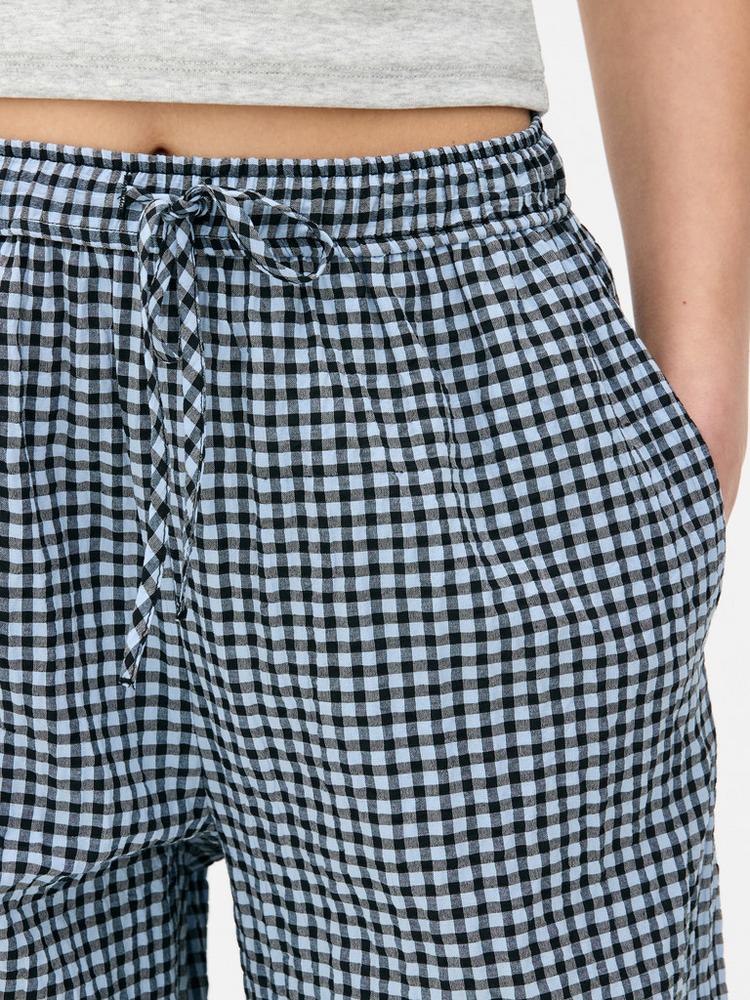 Check Drawstring Trousers