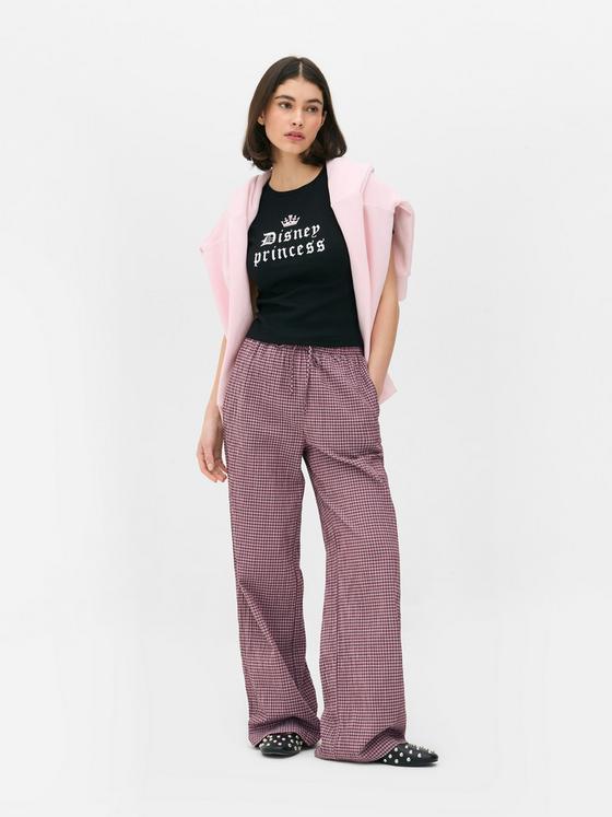 Check Drawstring Trousers