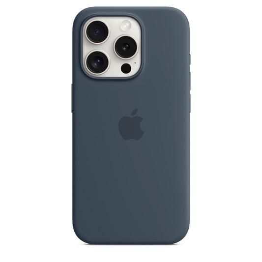 iPhone 15 Pro Silicone Case with MagSafe - Storm Blue