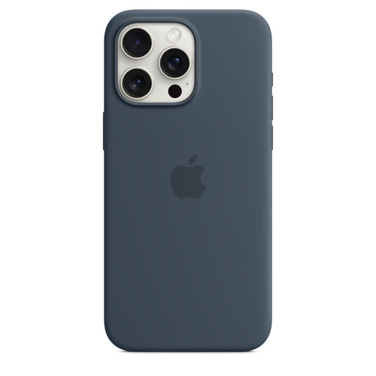 iPhone 15 Pro Max Silicone Case with MagSafe - Storm Blue