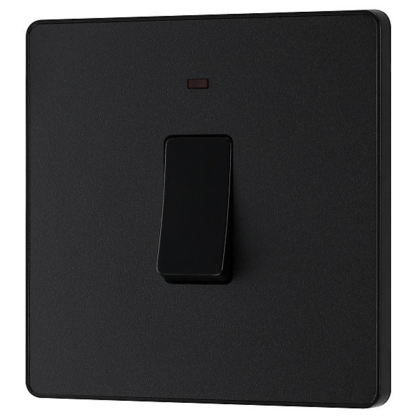 BG 20A 2 way 1 gang Appliance switch Screwless Matt Black