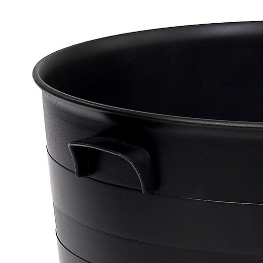 Blacksmith Black Plastic Round Planter (H)28cm (W)35cm (D)35cm