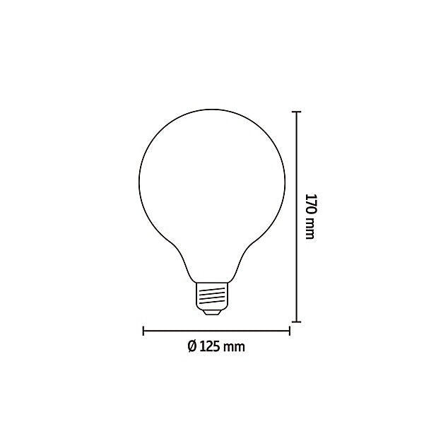 CALEX Flexible E27 4W 100lm 360° Smoke Globe Extra warm white LED Dimmable Filament Light bulb