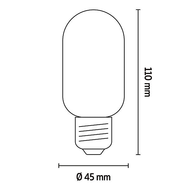 CALEX Gold Flex E27 4W 200lm 360° Amber Tube Extra warm white LED Dimmable Filament Light bulb