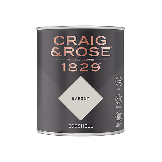Craig & Rose 1829 Barony Eggshell Wall paint, 750ml