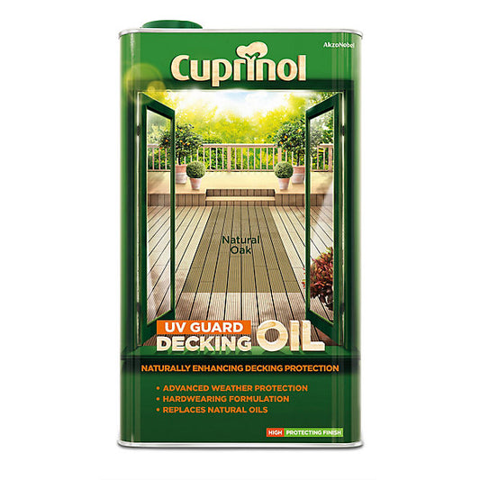 Cuprinol UV Guard Natural Oak Teak Wood oil, 5L