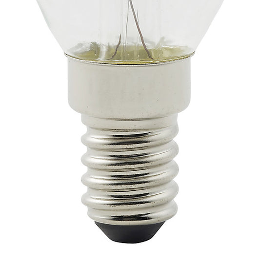 Diall 1.8W 250lm Clear Candle Warm white LED filament Light bulb, Pack of 6
