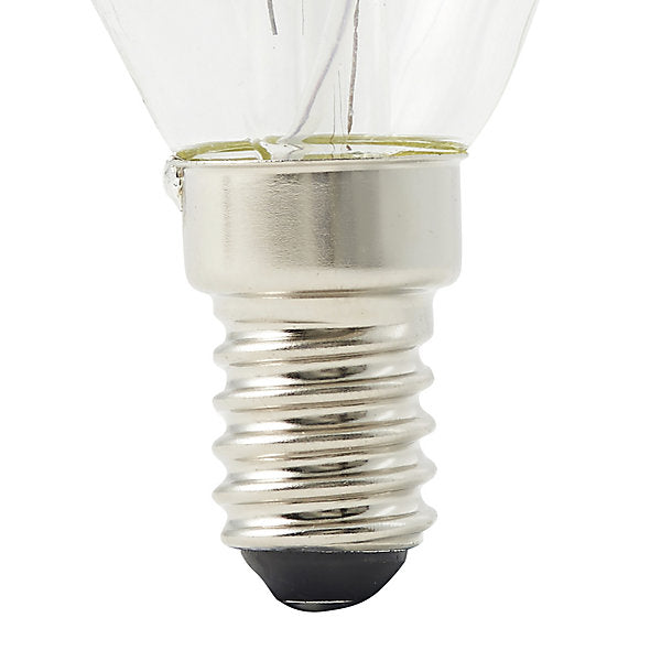 Diall 3.4W 470lm Clear Twisted candle Warm white LED filament Light bulb