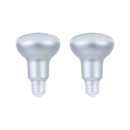 Diall 7.3W 806lm Frosted Reflector (R80) Warm white LED Light bulb, Pack of 2