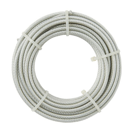 Diall PVC & steel Cable, (L)10m (Dia)6mm, 880g