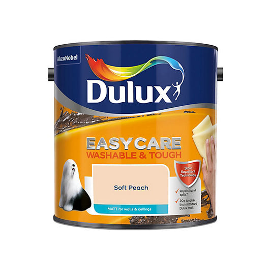 Dulux Easycare Washable & Tough Soft peach Matt Wall & ceiling Emulsion paint, 2.5L