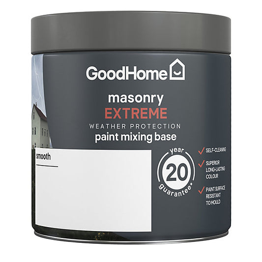 GoodHome Extreme Exterior Masonry Matt Emulsion, Base A, 236ml Tester pot