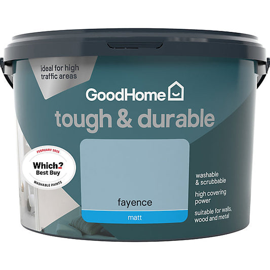 GoodHome Tough & Durable Fayence Matt Emulsion paint, 2.5L