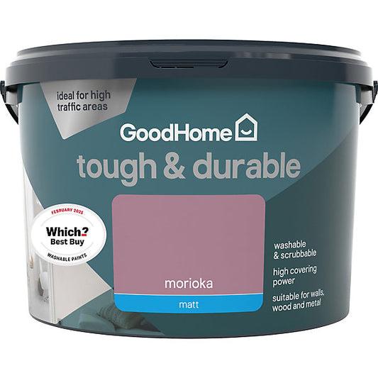 GoodHome Tough & Durable Morioka Matt Emulsion paint, 2.5L