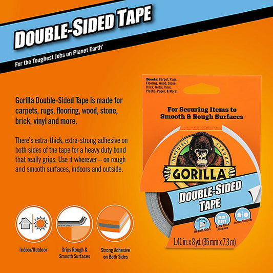 Gorilla Grey Double-sided Tape (L)7.3m