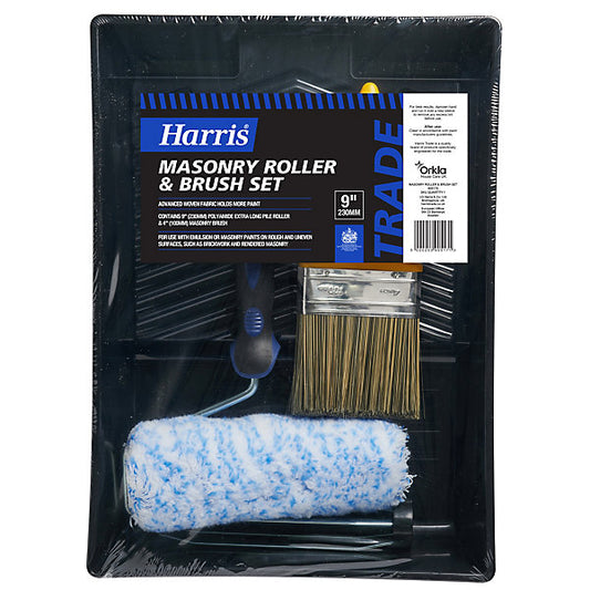 Harris Trade Masonry Polyamide 9" Roller kit, 4 pieces
