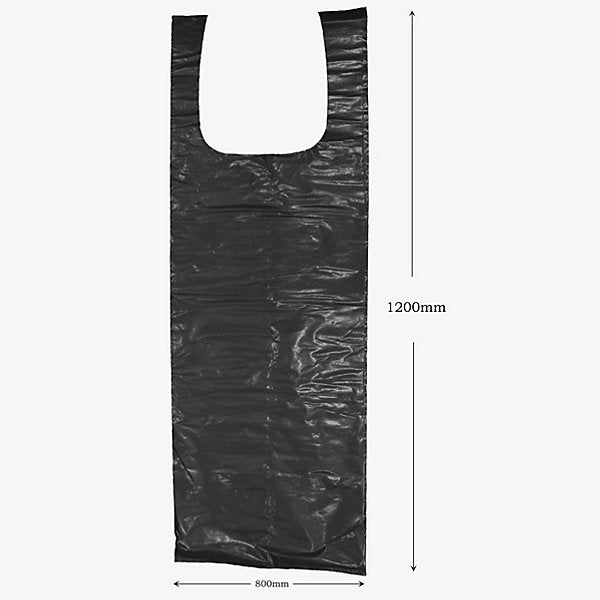 Heavy duty Black Rubble bag, 130L 15kg, Pack of 5