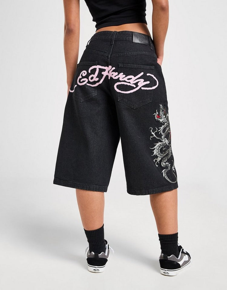 Ed Hardy Dragon Denim Jorts