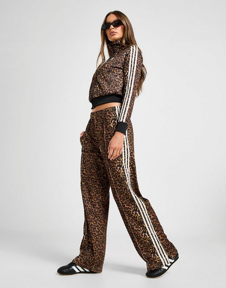 adidas Originals All Over Leopard Print Oversized Track Pants