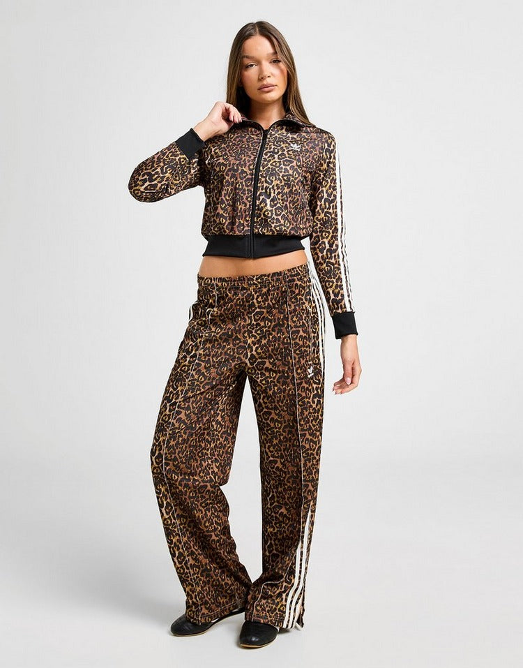 adidas Originals All Over Leopard Print Oversized Track Pants
