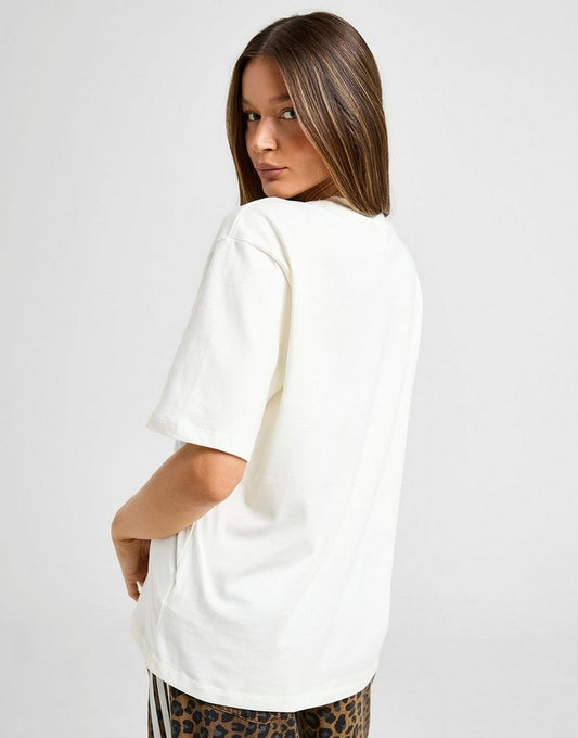 adidas Originals Leopard Print Trefoil Boyfriend T-Shirt