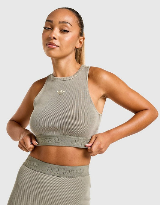adidas Originals Essentials Washed Rib Crop Top