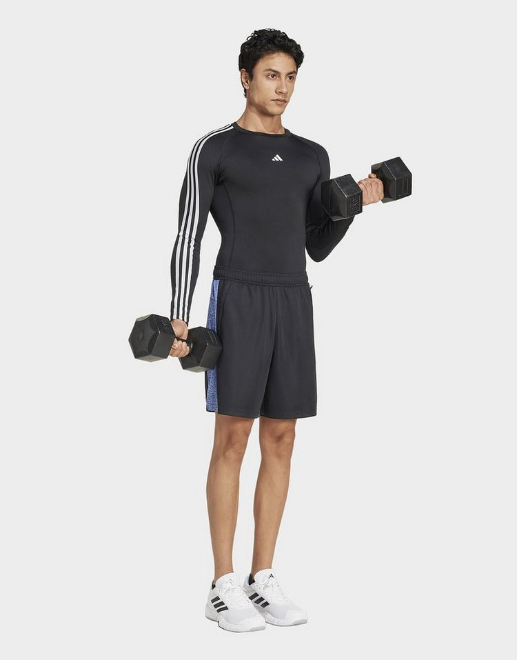 adidas Techfit Compression Training 3-Stripes Long Sleeve Tee