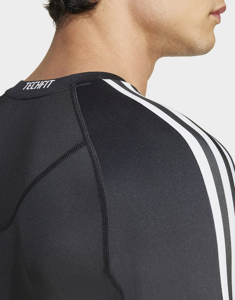 adidas Techfit Compression Training 3-Stripes Long Sleeve Tee