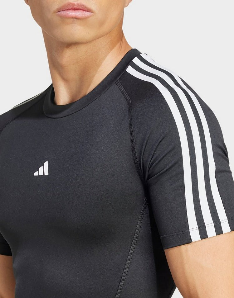 adidas TECHFIT Compression Training 3-Stripes Tee