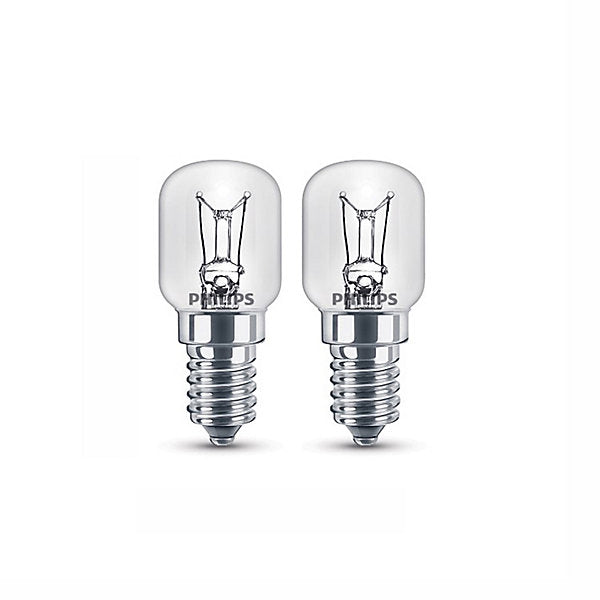 Philips E14 26W Warm white Halogen Dimmable Light bulb, Pack of 2