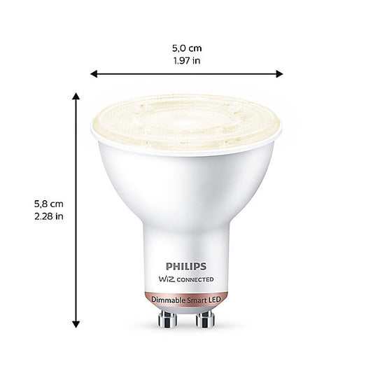 Philips WiZ GU10 50W LED Cool white PAR16 Non-dimmable Light bulb