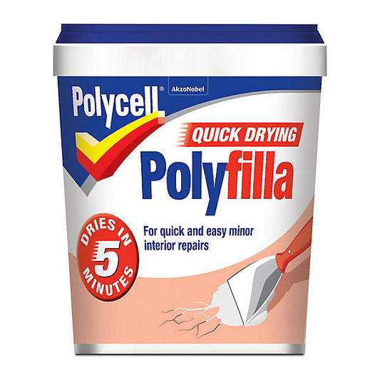 Polycell Quick dry White Ready mixed Filler, 1kg