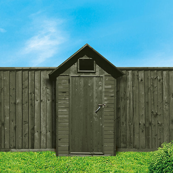 Ronseal One Coat Forest Green Matt Exterior Shed & fence Protector Wood paint, 5L Tub