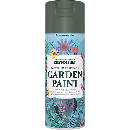 Rust-Oleum All Green Matt Multi-surface Exterior Topcoat Paint, 400ml Spray can