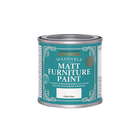 Rust-Oleum Chalk White Matt Multi-room Furniture paint, 125ml