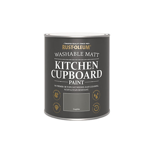 Rust-Oleum Graphite Matt Kitchen Cupboard paint, 750ml