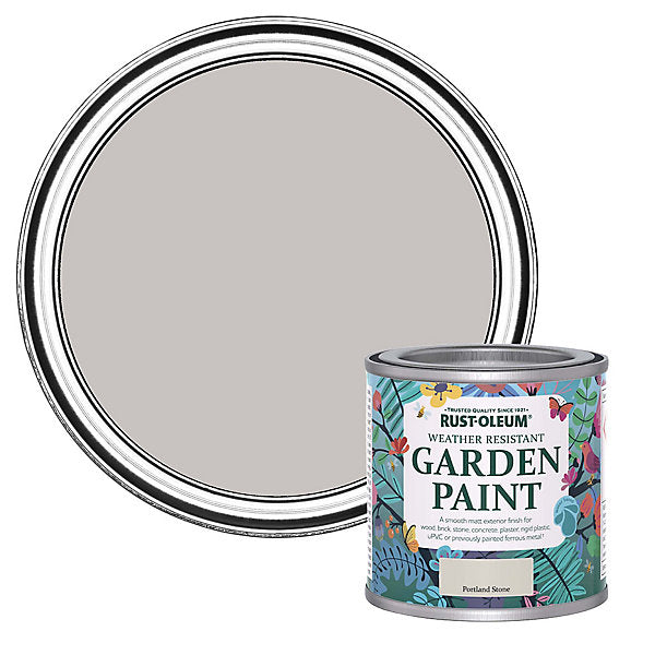 Rust-Oleum Portland Stone Matt Multi-surface Exterior Topcoat Paint, 125ml Tin